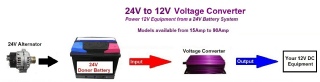 24V to 12V Horsebox Voltage Converters